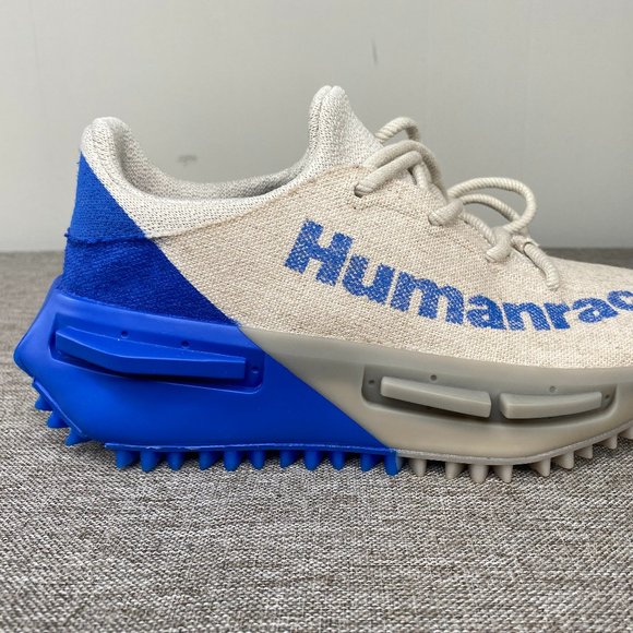 Adidas Pharrell William Human Race NMD S1 MAHBS Men 6.5 HP2641 Oatmeal Blue NWOT - Picture 10 of 12